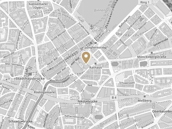 Kartenausschnitt Hamburg mit Standort: Beispielstraße 1, 20000 Hamburg